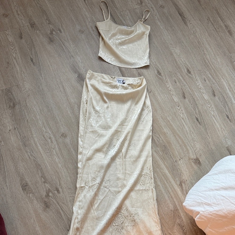 Princess Polly Cream Skirt Set